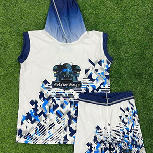 Tenues de football américain 7v7 personnalisées 100 % polyester imprimées par transfert thermique, respirantes, légères et anti-humidité - Product Image 4