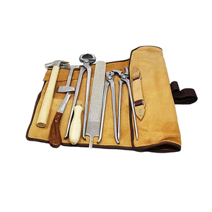 Kit d'outils de maréchal-ferrant professionnel Armandious Instrument vétérinaire pour le toilettage des sabots et l'entretien des chaussures comprend un sac en cuir - Product Image 5