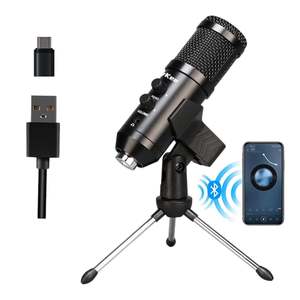 Microfono a condensatore professionale per telefono e USB con supporto per la registrazione e la trasmissione - Product Image 1