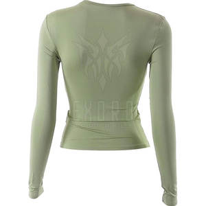 Top estirado para mujer con tela cómoda ajustada, perfecto para uso diario, informal, yoga, gimnasio y moda callejera - Product Image 2