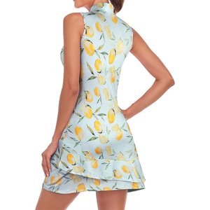 Hermoso Vestido de Tenis sin Mangas, Transpirable, con Cuello Cuadrado, Moderno, Anti-Exposición, Ajustado, Informal, Deportivo, con Frente - Product Image 4