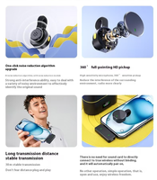 Nouveau microphone sans fil à clip de col invisible avec boîtier de charge C, design léger et réduction de bruit intelligente avancée pour le streaming en direct