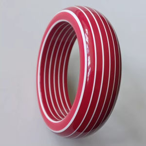 Bijoux de vacances en bord de mer Bracelets en résine épaisse Bracelet extensible en acier inoxydable plaqué or 18 carats Bijoux punk - Product Image 1