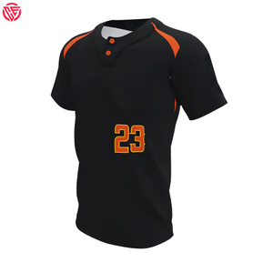 Maillot de baseball mince à deux boutons personnalisé de haute qualité à séchage rapide SoftballShirts de couleur personnalisée avec PrintedBaseball JerseyTop Quality - Product Image 1