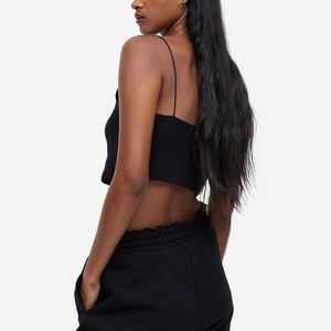 Pantalon de Yoga d'été de haute qualité en cours d'exécution athlétique entraînement de gymnastique courte longueur haute en gros respirant extensible Logo bouton de ceinture - Product Image 3