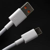 Cable USB-A Tipo-C Personalizable de 1m para Teléfono Móvil, Carga Rápida de 6A, Compatible con USB 3.0, Núcleo de Cobre Puro, Revestimiento de PVC/TPE