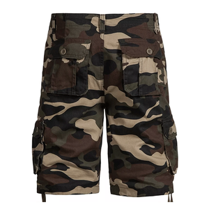 Vente chaude décontracté Cargo Shorts été plage Sport coupe ample Multi poches respirant 100% coton camouflage hommes séchage rapide élastique - Product Image 4