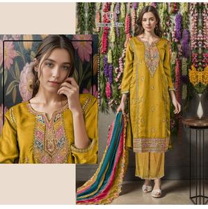 Salwar Kameez pakistanais de qualité supérieure avec Dupatta et Palazzo assortis disponibles en vrac d'Inde - Product Image 1