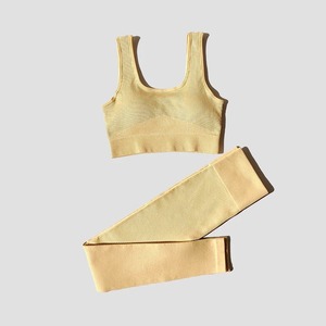 Conjunto de Yoga de 2 piezas, trajes de entrenamiento, ropa deportiva para Fitness, chándal de gimnasio, mallas de cintura alta, Sujetador deportivo, ropa atlética, ropa de mujer - Product Image 5