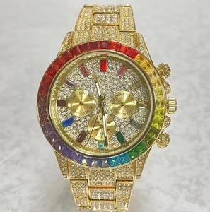 โครโนกราฟสแตนเลสหลายสีทองสไตล์ฮิปฮอปออกแบบได้ตามต้องการทำจากเพชรทำขึ้นสำหรับผู้ชายผู้หญิง - Product Image 5