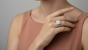 Anillo de Mujer con 30 Diamantes Naturales de Corte Brillante Redondo Geométrico en Oro de 14K, Certificado IGI, Moderno - Product Image 6