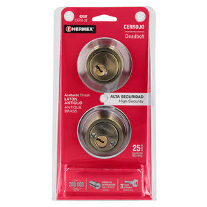 3กุญแจทองเหลืองโบราณ-กุญแจ Deadbolt, จุดสำคัญ, hermex - Product Image 2