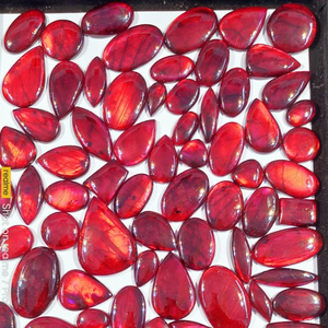 Red Coated Labradorite 100 Gram Lot <b>Mix</b> Shape Cabochon Wholesale Loose Gemstone For Jewelry Making - Product Image 4