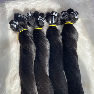 ผมคนบราซิลเป็นมัดผมแท้สีดำแบบไม่ผ่านการทำสารเคมีผมคนบราซิลผมลอนคู่ผม VQ - Product Image 2