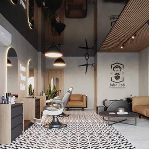 Modern Wood Triple Single <b>Mirror</b> Station Salon Furniture-<b>Foldable</b> Commercial Use for Beauty Salon Hotel Gym & Mall &barbershop - Product Image 4
