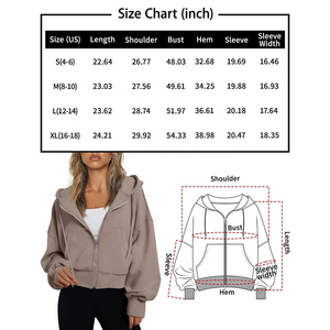 Sweat à capuche court pour femme, tendance, hiver, épais, thermique, léger, en polaire non doublé, respirant, en coton, tricoté en 2026 - Product Image 6