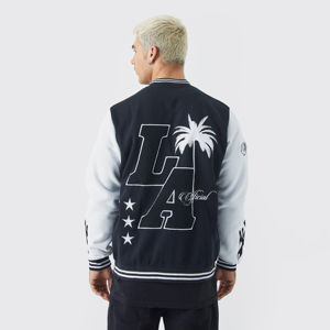 2024 nouveau Design Letterman Varsity veste pour hommes élégant toucher veste d'hiver avec 100% laine corps et manches en cuir en gros - Product Image 5