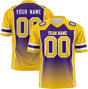 Maillot de football américain personnalisé par sublimation, respirant, grande taille, 100 % polyester, maille/spandex, unisexe, adulte, vente en gros OEM - Product Image 5