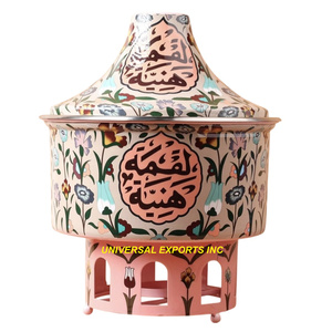 Arabian Design metal Hotpot Customized Design Handmade Casserole Round Shape Luxury New Metal Food Warmer - Product Image 1