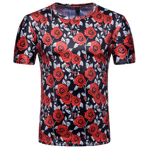Camiseta de sublimación de peso ligero de tendencia superior antiarrugas superventas mejores cosas 100% algodón camiseta estampada de ajuste suelto para hombres - Product Image 1