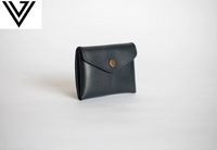 Dompet Kartu Kulit Anti-RFID Mewah, Ramping, Elegan, Tahan Lama, Ringan, Multifungsi, Desain Modern, Kancing Pendek