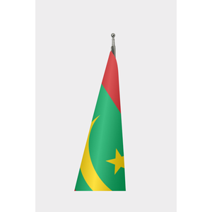 Drapeau d'intérieur officiel personnalisé de la Mauritanie - 3x5 pieds, impression numérique, mât en aluminium, bannière en coton ou en plastique, logo personnalisé - Product Image 3