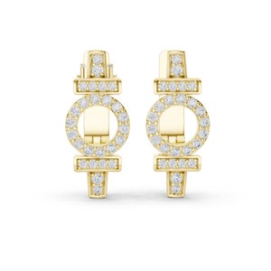 Round Moissanite Circular Cluster Halo Drop <b>Earrings</b> 925 <b>Sterling</b> <b>Silver</b> 66 Stone Prong Set <b>Dangle</b> <b>Earrings</b> for Bridal Wedding - Product Image 3