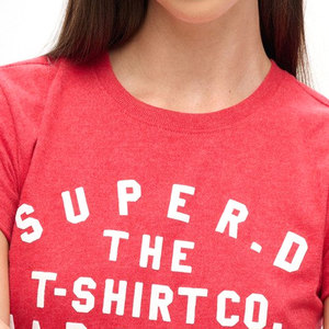 Camiseta de manga corta con cuello redondo de algodón 100% de alta calidad para mujer, diseño de impresión 3D Puff - Product Image 3