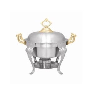 Plat à réchaud en acier inoxydable de qualité supérieure avec finition brillante, donnant une touche royale aux arrangements de table de buffet - Product Image 6