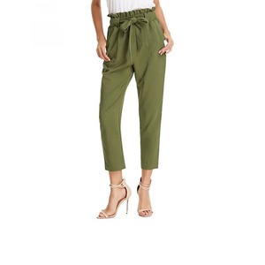 ชุดกางเกงผ้าฝ้ายขากว้างสำหรับผู้หญิง,กางเกงขายาวผ้าวูลแบบกำหนดเองสำหรับฤดูใบไม้ร่วงฤดูร้อนปี2022 - Product Image 3