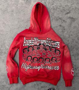 เสื้อฮู้ดแขนยาวพิมพ์ลาย DTG น้ำหนักเบาสำหรับผู้ชายผ้าคอตตอนฟลีซดีไซน์ใหม่ออกแบบได้ตามที่ต้องการ - Product Image 5