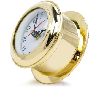 Horloge de bateau en laiton massif, chronomètre nautique, accessoire de bateau pour bureau et cuisine - Product Image 2