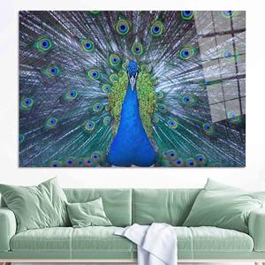 Décoration murale sur toile à imprimé animal style vitrail, ART EN VERRE TREMPÉ - Product Image 1