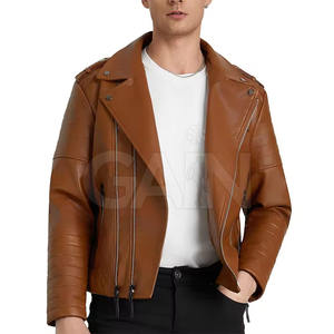 Veste en cuir d'hiver pour homme de haute qualité, meilleures ventes, design optimal, durable, coupe-vent, à capuche avec logo frontal - Product Image 4