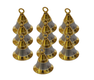 Paquete de artesanía india Vintage de 1 pulgada, 20 campanas de decoración de camello de elefante de latón, accesorio de decoración del hogar, decoración de pared de árbol de Navidad - Product Image 1