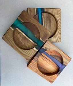 Bougeoir fait main Bougeoir personnalisé Décor en résine de bois Bougeoir décoratif - Product Image 4