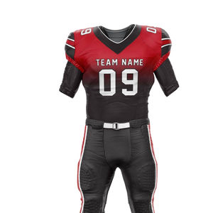 Uniforme de football américain à manches courtes personnalisé 100% polyester de haute qualité respirant léger maillot de performance - Product Image 2