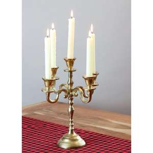 Antique 3 Arm Luxury Candlestick Stand Wedding <b>Occasion</b> <b>Table</b> Decor Items Brass Candle Holder - Product Image 3