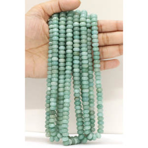 Cuentas Redondas de Amazonita: Piedra Preciosa Verde Mar AAA, 7-8 mm, Hilo de 15 Pulgadas - Product Image 5