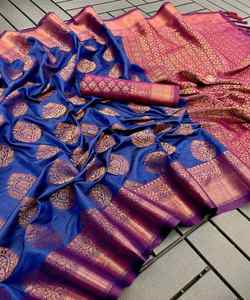 Superbe saree en filet de mariée pour femmes avec broderie lourde et chemisier élégant prêt à l'emploi pour les célébrations de mariage - Product Image 5