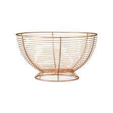 Metal Handmade Customized <b>Large</b> Metal Iron Round Fruit & Candy <b>Storage</b> <b>Basket</b> Copper Plating and Wire <b>Basket</b> for Kitchen <b>Storage</b> - Product Image 2