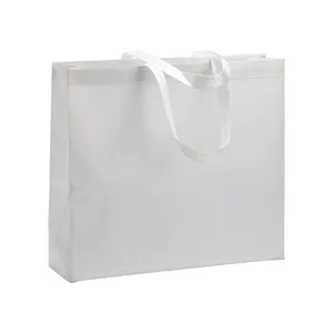 Borse Shopper Promozionali Eco-Friendly in R-PET con Soffietto per Gadget Ecosostenibili - Product Image 2