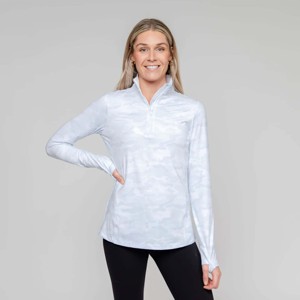 Pull de golf à fermeture éclair pour femmes-Tissu respirant et à séchage rapide pour l'entraînement et les vêtements décontractés - Product Image 2