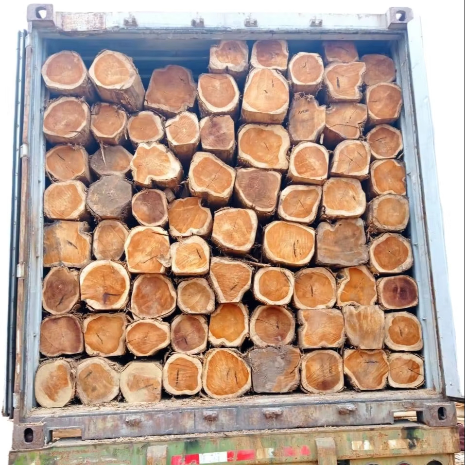 Best Price Teak Round Logs with Bark Durable Timber Raw Materials for Bulk Orders