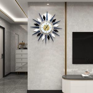 Reloj de pared de aguja de Metal hecho a mano para dormitorio, sala de estar, decoración de habitación de invitados, movimiento mecánico de estilo antiguo - Product Image 2