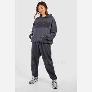 80% coton 20% Polyester Chenille brodé lettres personnalisé Streetwear pull femmes sweat à capuche tombé hiver sweat dos - Product Image 4