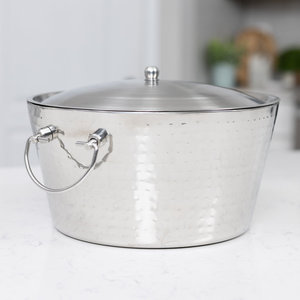 Best Selling Silver Metal <b>Ice</b> <b>Bucket</b> with Handles Wine Beer Cooler and Party Decor Elegant for <b>Champagne</b> Cooling Supplies 2025 - Product Image 2