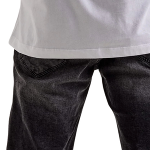 Mens <b>Black</b> Denim <b>Shorts</b> Distressed Ripped Cargo Style Casual Summer Breathable Quick Dry 100% Cotton Washed Streetwear Modern - Product Image 4