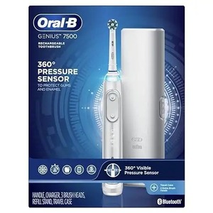 Oral B 7500 Brosse à dents électrique Orchidée violette avec 4 têtes de brosse et étui de voyage Capteur de pression visible pour protéger les gencives - Product Image 5