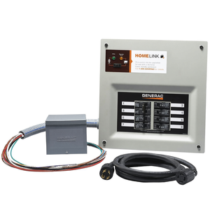 ชุดสวิตช์โอนถ่ายไฟฟ้าแบบแมนนวล Generac 6853 30 แอมป์ 6-8 วงจร HomeLink สำหรับใช้ภายในอาคาร - Product Image 2